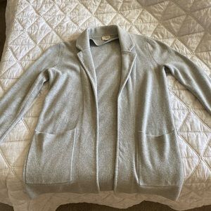 Heather grey sweater jacket (J Crew). XXS